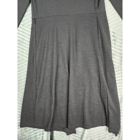 Banana Republic Wrap Dress Long Sleeve Knee Length Size S Petite Stretchy Black - Picture 9 of 14